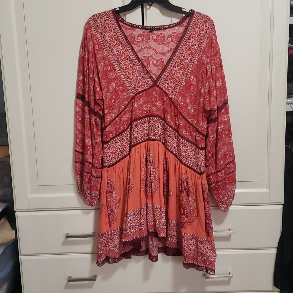 NWOT KOBI HALPERIN Rose Paisley Dress Large L